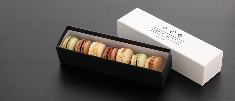 coffret macarons bio chocolat addict