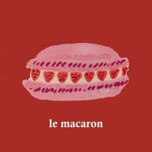Maxi macaron Ephé'mère - dessin Isabelle Cabrera - design Elise Augustynen