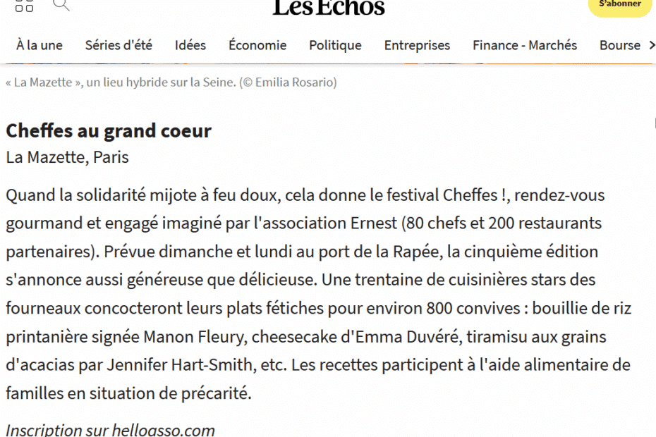 Les échos - Cheffes